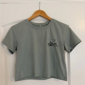 Mountain Scale T-Shirt Crop Top